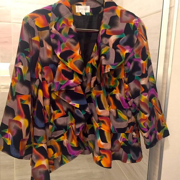 erin london Jackets & Blazers - Erin London rich color ruffle  jacket